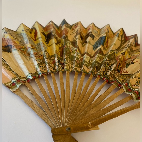 Vintage Tijuana Mexican “Bullfighting” Vintage Fan - Picture 2 of 13